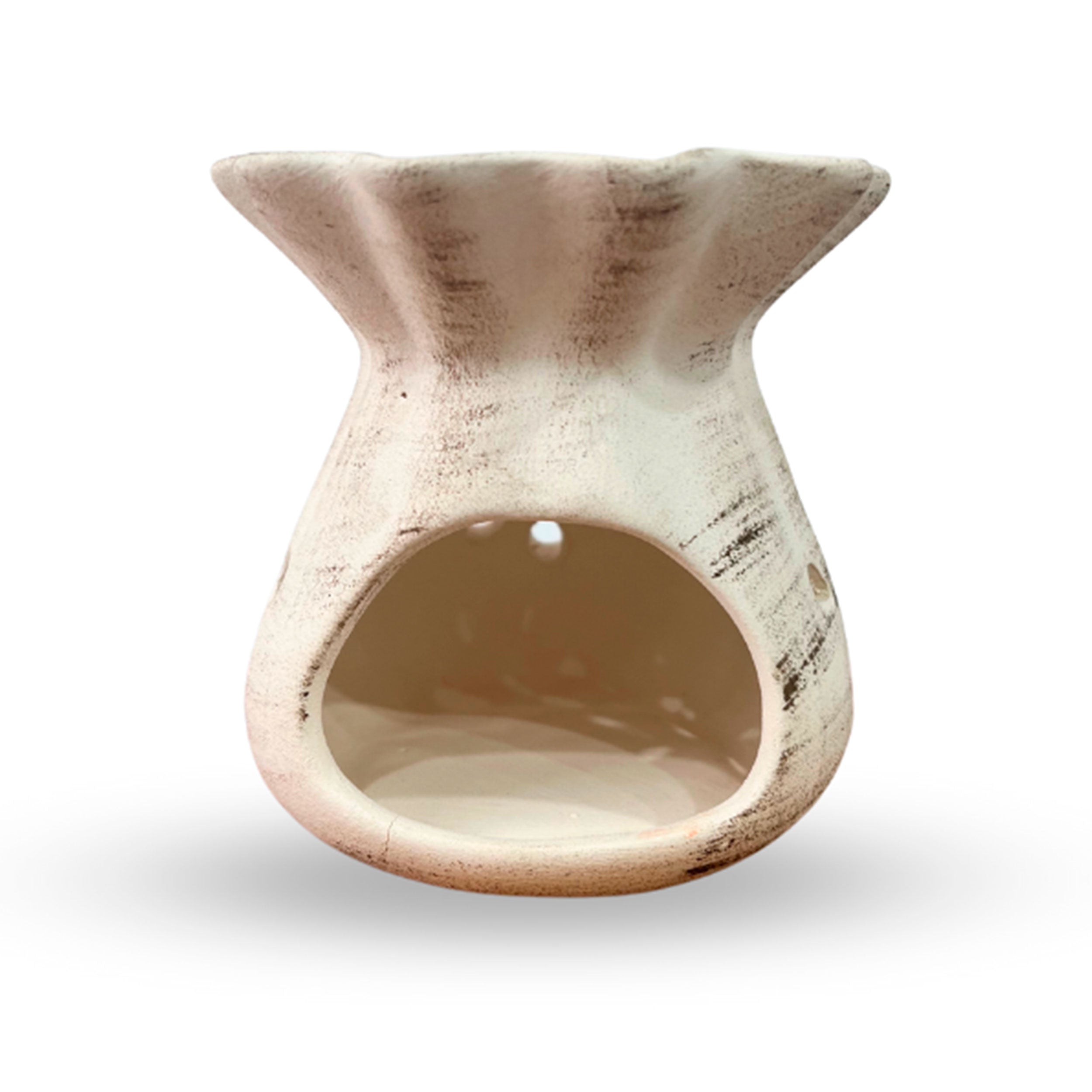 Hornillo Ceramica Patinado Flor