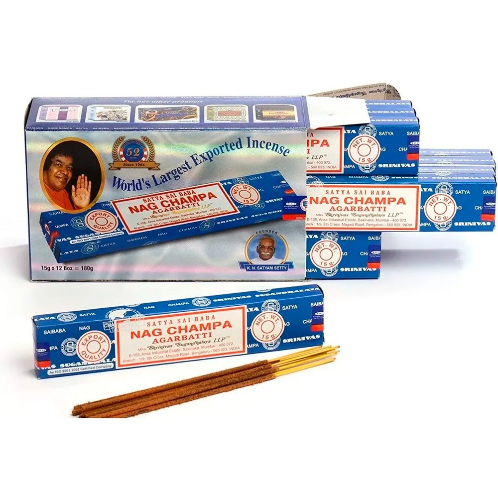 Sahumerios Satya Nag Champa CAJA CERRADA x12u